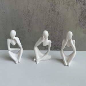 Human Mold Thinking Person Silicone Mold Concrete Mold Plaster Mold Soap Mold Candle Mold Decorative Mold Epoxy Resin Mold DIY