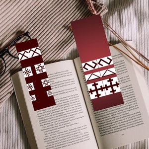 Latvian signs bookmark set, Latvian ornaments, Printable bookmarks with Latvian symbols, Digital bookmark design, Latvian sign pattern image 4