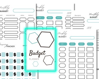 Budget planner bundle, Planner template, Finance planner, Monthly budget, Minimalistfinance tracker