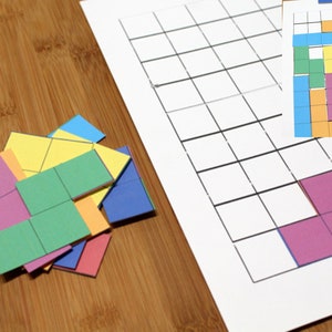Tetris Printable Game, Tetris Puzzle, Educational Game, Kids Activity ...