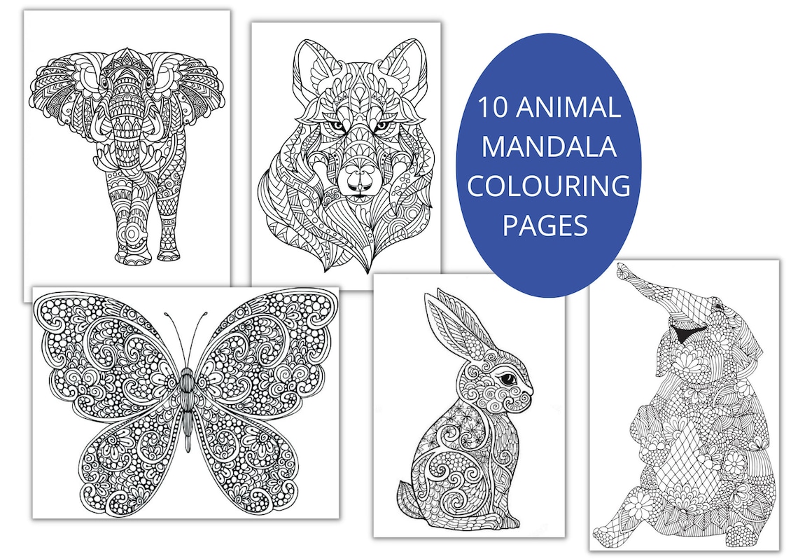 10 Beautiful Animal Mandala Coloring Pages to Finish Your Day