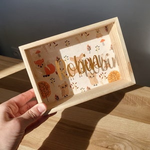 Personalized wooden piggy bank