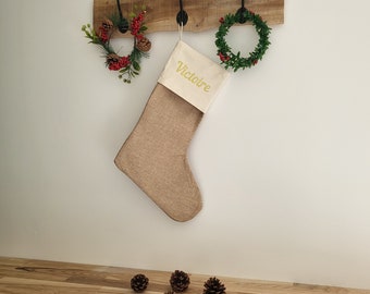 Chaussette de Noël - Personnalisable - Botte - Cadeau - Décoration - Enfant - Christmas - Décoration cheminée