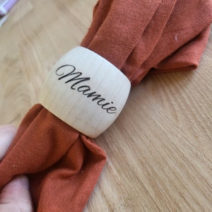 Personalized wooden napkin ring | Table decoration | Tableware | Wedding | Baptism I Mother's Day gift from grandmothers