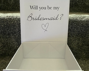 Personalised Bridesmaid Proposal Box – Wedding Party Gift Box (220x280x110mm)