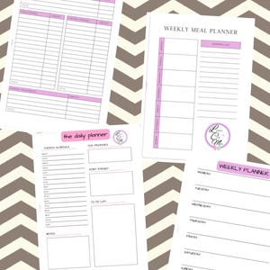 Printable Planner bundle / instant download / printable/ daily planner/ weekly planner / monthly planner/ organiser bundle / planning