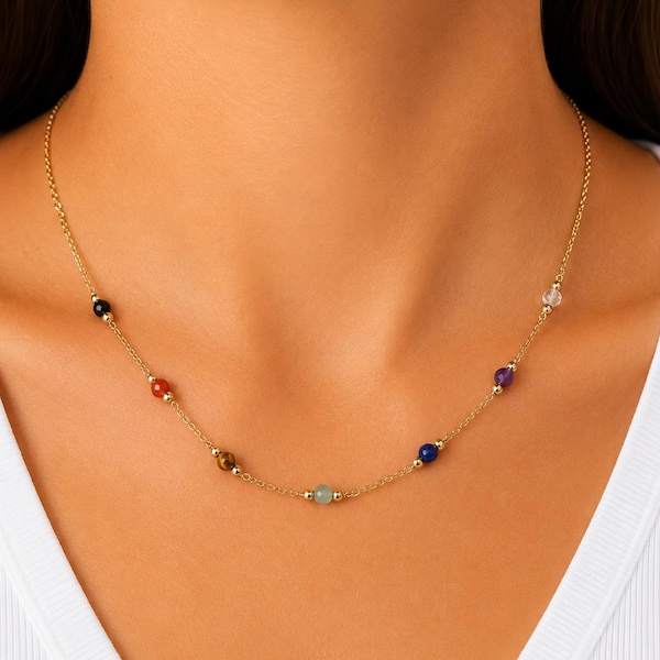 7 Chakra Necklace | Crystal Necklace | Crystal Healing Jewellery | Energy Balance Gift | Gemstone