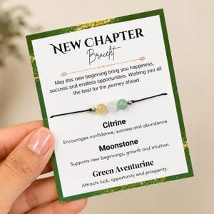 New Chapter Bracelet | Crystal Bracelet | Good Luck Bracelet | Adjustable Cord Bracelet | New Beginning Gift | Handmade Crystal Jewellery