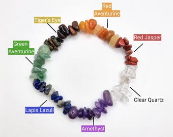 7 Chakra Crystal Bracelet | Handmade Gemstone Jewellery