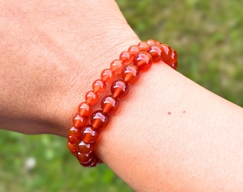 Carnelian Crystal Bracelet | Handmade Gemstone Jewellery