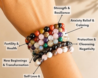 Crystal Healing Bracelet | Handmade Gemstone Bracelet | Custom Jewellery