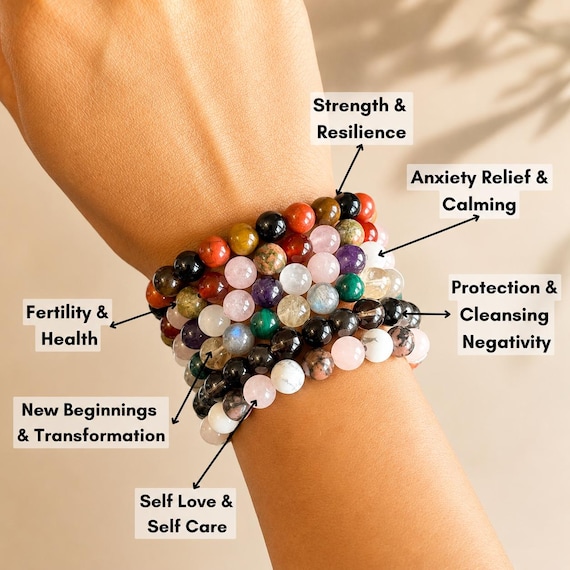 Crystal Healing Bracelet | Handmade Gemstone Bracelet | Custom Jewellery