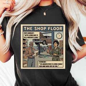 Service Advisor Shirt, Mechanic Comfort Colors T-Shirt, Car Lover Shirt, Dealership Shirt, Auto Repair Shop, Vintage Comic Tee, Shop Humor