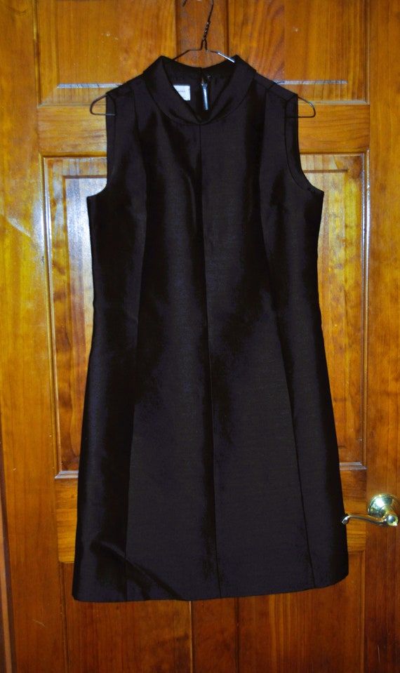 Vintage ~ 1950s Black Sleeveless Sheath Dress by … - image 1