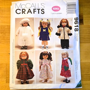 McCall&#39;s Crafts #9618 - 18-Inch Doll Outfit Pattern - Includes 6 different outfits - Sewing Pattern