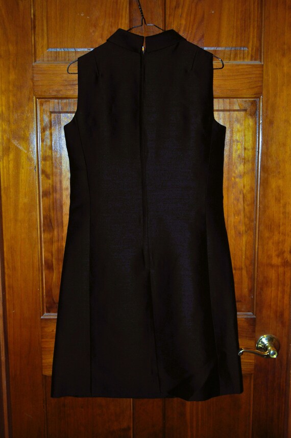 Vintage ~ 1950s Black Sleeveless Sheath Dress by … - image 2