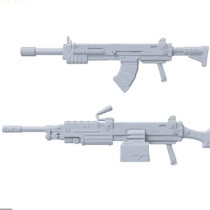 144WS-041 重弾道セット01（武器2種セット）1/144。1/144モデルキット用の3Dビルダーズパーツ。