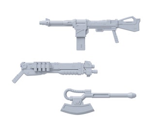 144WS-033 ZK Weapons Set 03 (Set of 3 Weapons) 1/144. 3D Resin Parts For 1/144 Scale Model Kits.