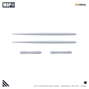 MOP-013 アドバンスド・ビーム・サーベルセット (80 MM) 1/144。HGモデルキット用3Dプリントアクセサリー。