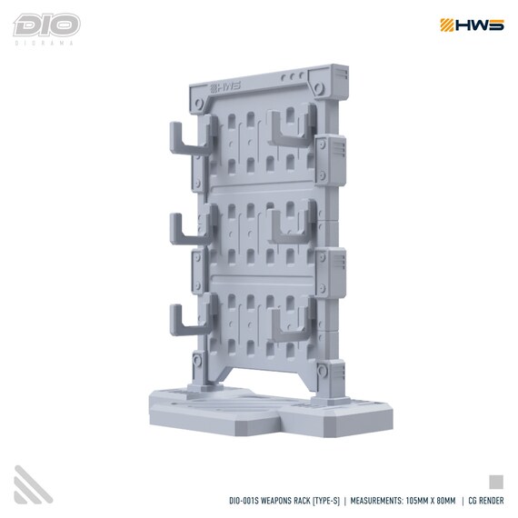 DIO-001S Weapons Rack type-s. 3D Resin Diorama Kit for Scale - Etsy