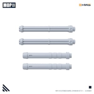 MOP-010 エクステンドバレル拡張セット01 1/144。HGメカモデルキット用3Dレジンアクセサリー。