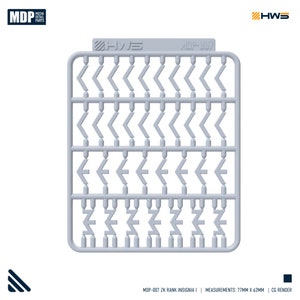 MDP-007 ZK Rank Insignias I. 3D Resin Detail Parts For Model Kits and Diorama