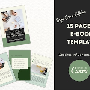 Green | Ebook Template | Canva Template | Workbook Template | Ebook template canva | Canva ebook | Magazine Template | Coach Lead Magnet