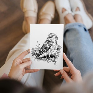 Barn Owl Art, Cute Owl Print, Small Animal Card, Wildlife Cards, Owl Artwork, Spotted Owl, Great Horned Owl, Barred Owl, Greeting Cards image 8