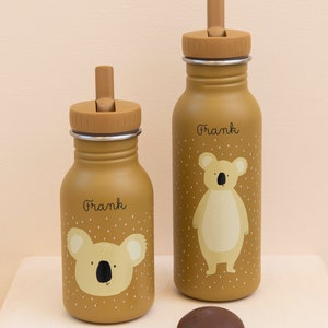 Children's stainless steel drinking bottle personalized with name / Kita / Trixie / Kindergarten bottle / Water bottle / School / Children's gift