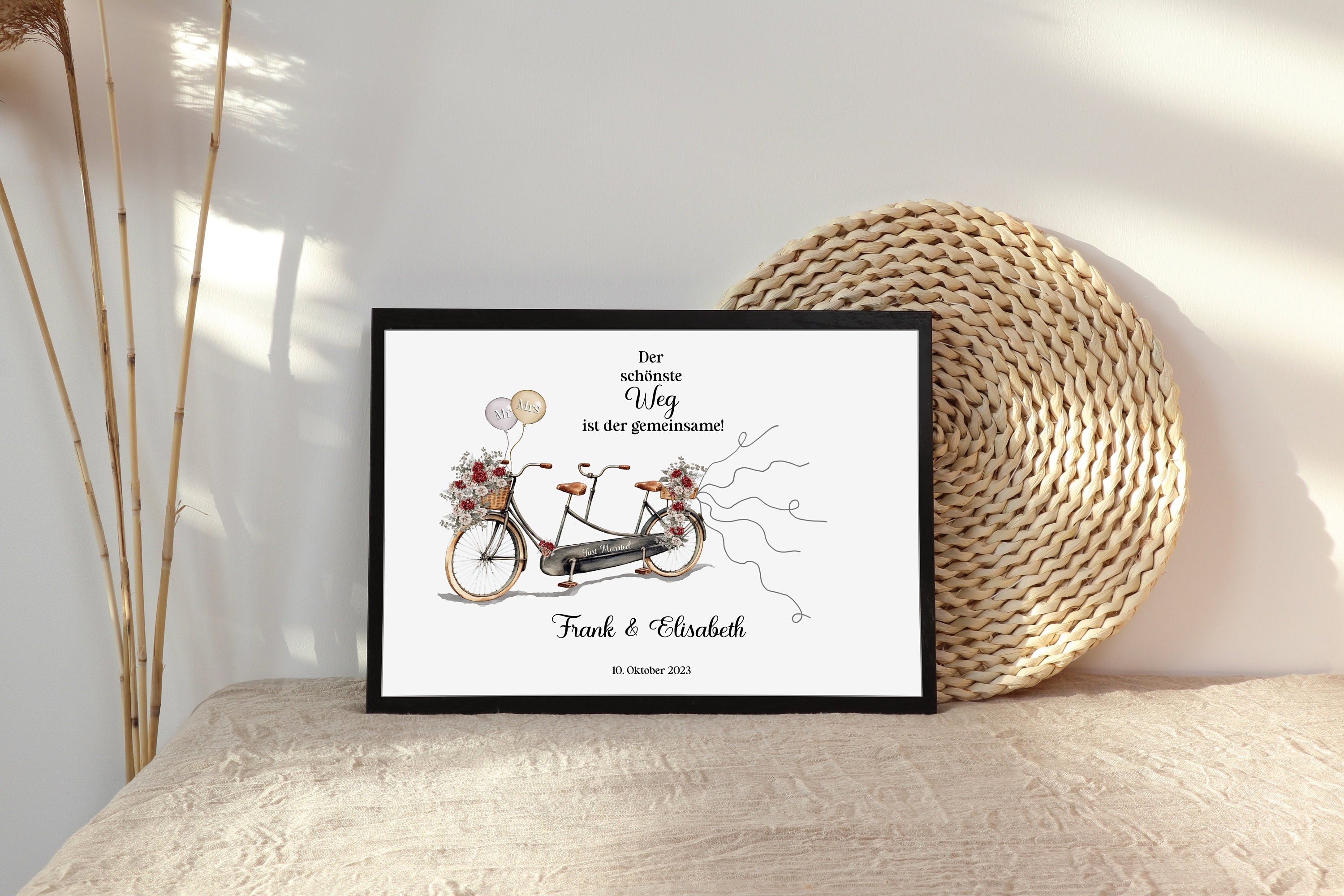 Geldgeschenk zur Hochzeit personalisierbar Wedding Bike Etsy.de