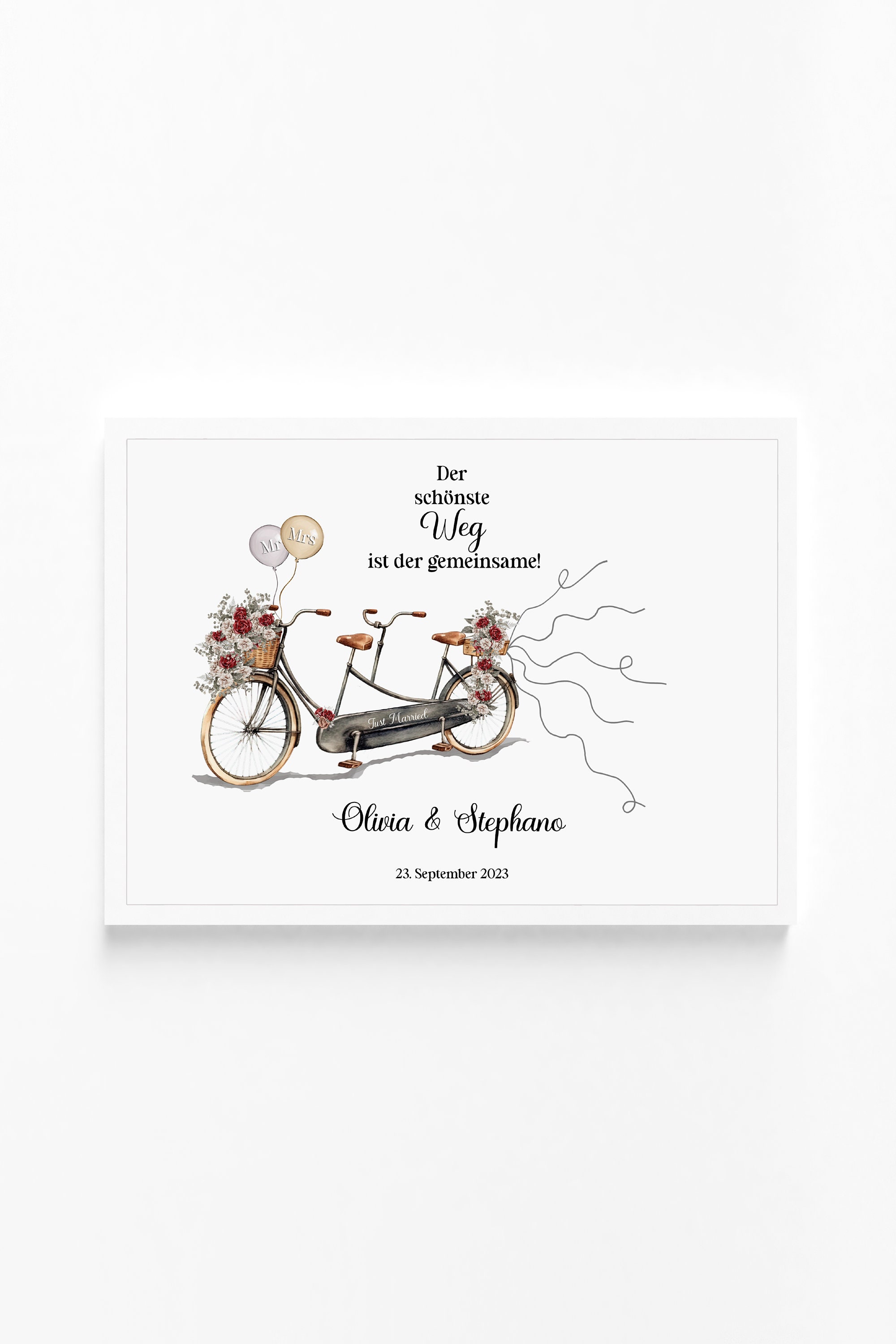 Geldgeschenk zur Hochzeit personalisierbar Wedding Bike Etsy.de