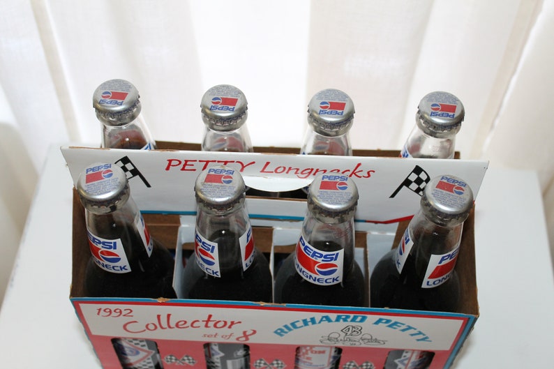Richard Petty 8pack Pepsi Bottles Collectors Set Etsy