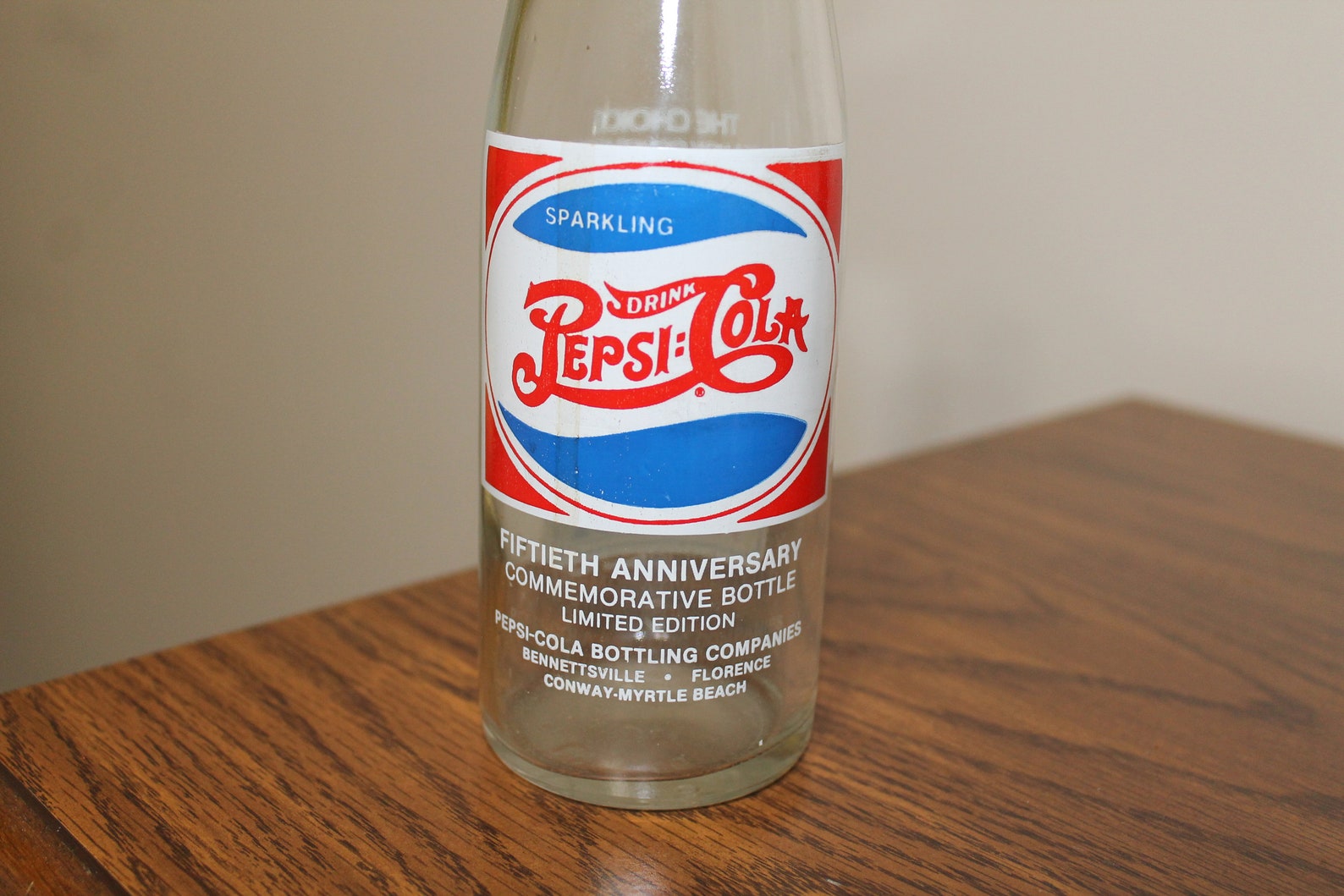 Pepsi 50th Anniversary Commemorative 12oz Bottle Etsy