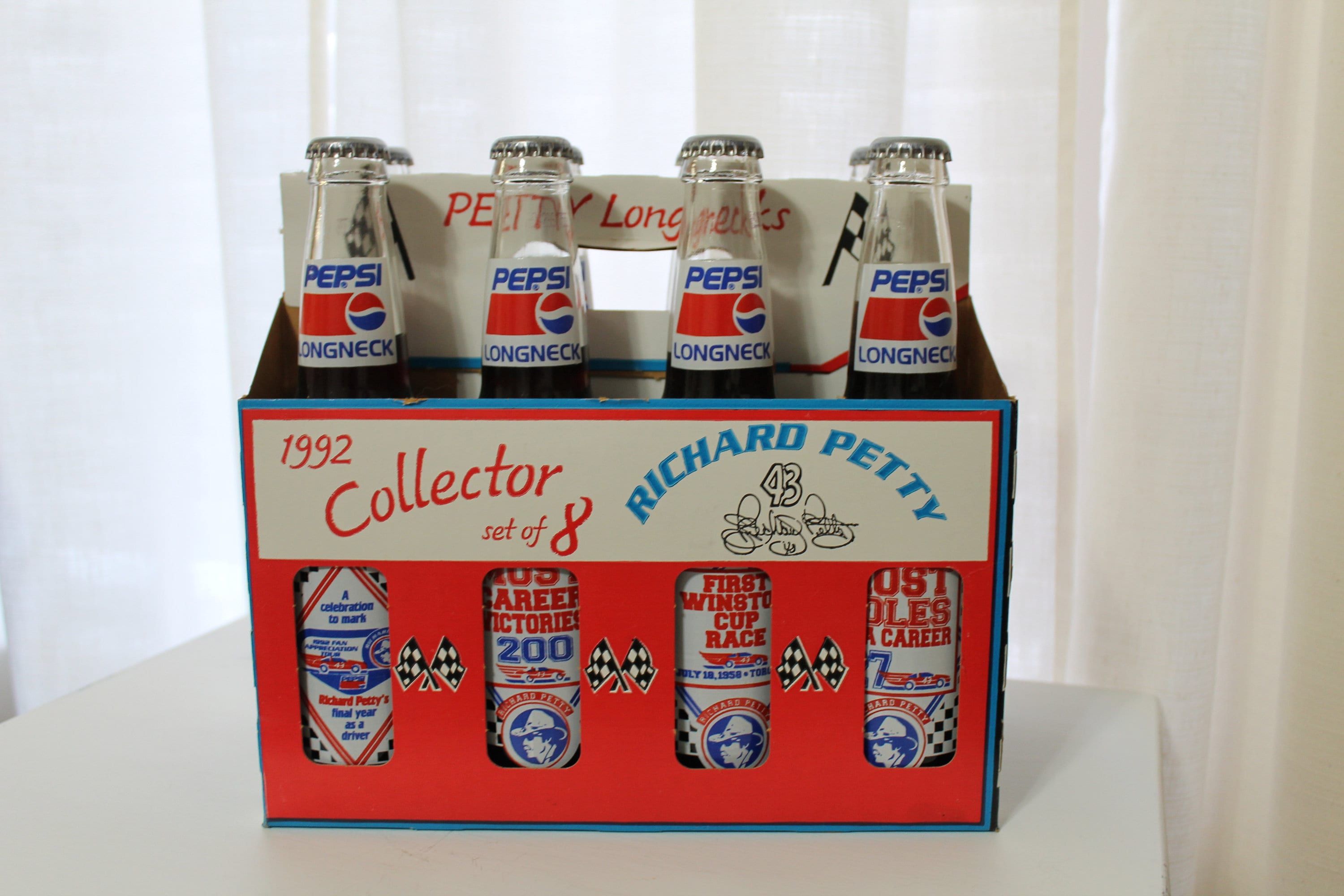Richard Petty 8pack Pepsi Bottles Collectors Set Etsy