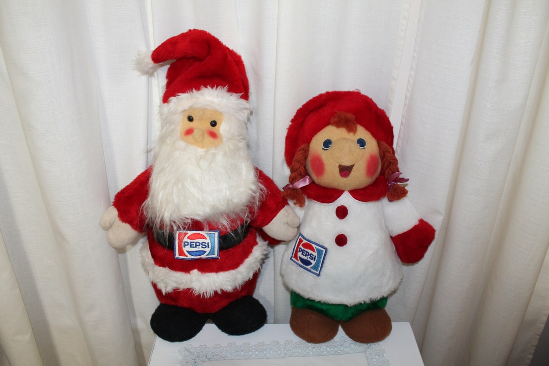 Vintage Animal Fair Pepsi Santa and Mrs. Claus Pair Etsy