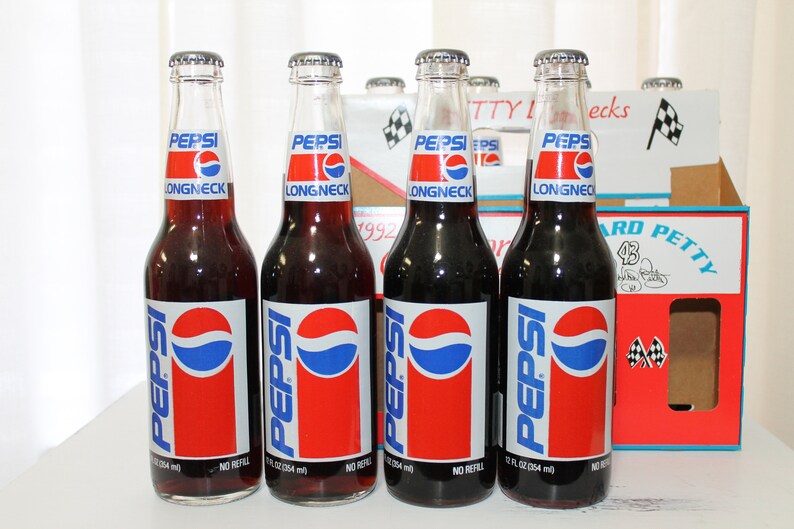 Richard Petty 8pack Pepsi Bottles Collectors Set Etsy