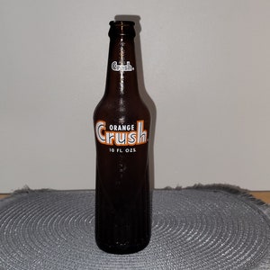 Orange CRUSH 10 oz. brown bottle (empty)