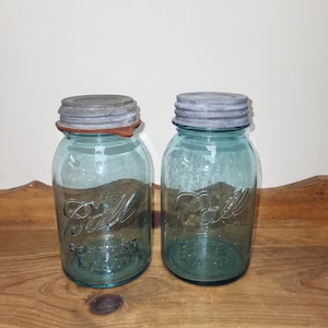 Set of 2 Vintage Ball Mason Jars