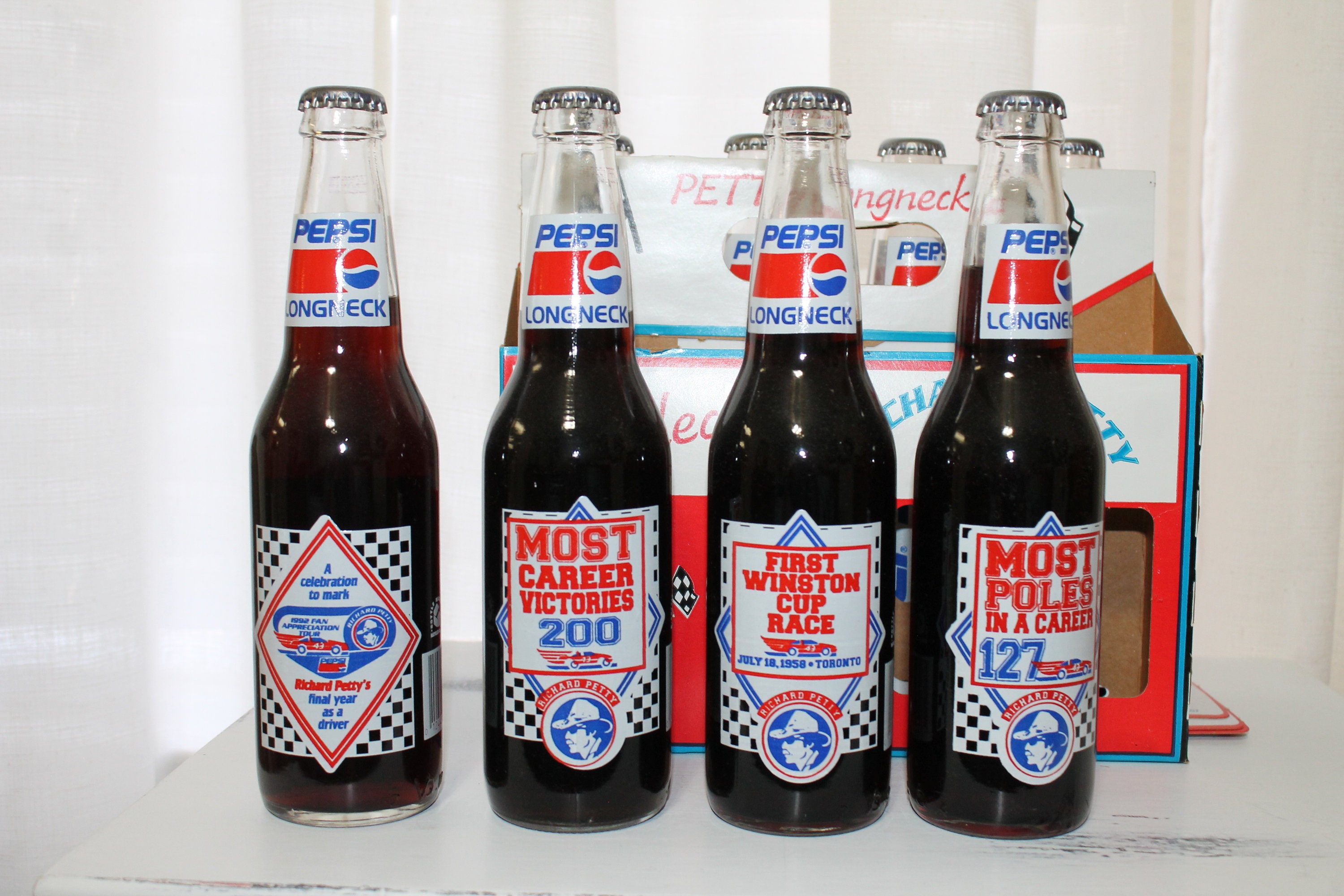 Richard Petty 8pack Pepsi Bottles Collectors Set Etsy