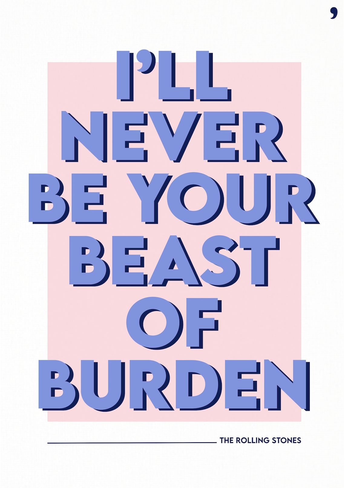 The Rolling Stones Beast of Burden Lyrics Print Music Etsy