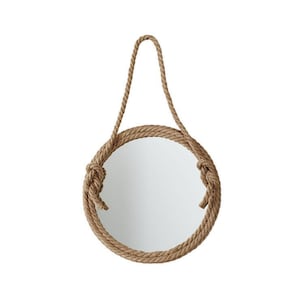 Handmade Nautical Mirror – Rustic Rope Frame for Coastal Living Coastal Wall Decor for Beach House for Entryway or Bathroom, Large Mirror