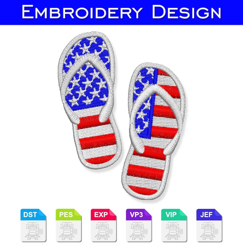 Patriotic Flip Flops - Etsy