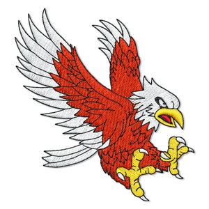 American Bald Eagle Flying Embroidery Design
