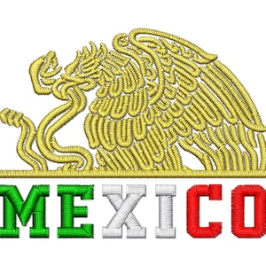 Mexican Eagle Escudo Mexicano Embroidery Design