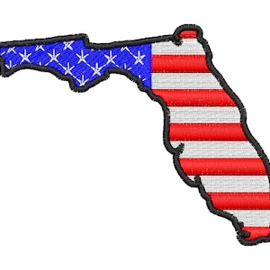 Florida State USA Vlag Borduurwerk Ontwerp