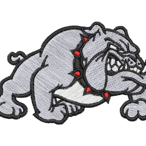 Bulldog Logo Mascot Embroidery Design