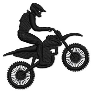 Dirt Bike Rider Motocross Motorcycle Embroidery Design