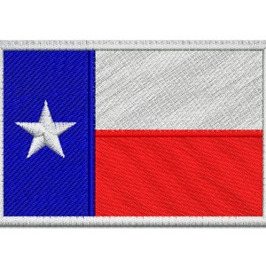 Texas Lone Star Flag Embroidery Design