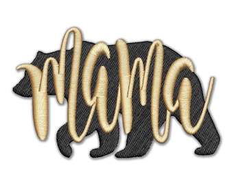 Mama Bear Embroidery Design
