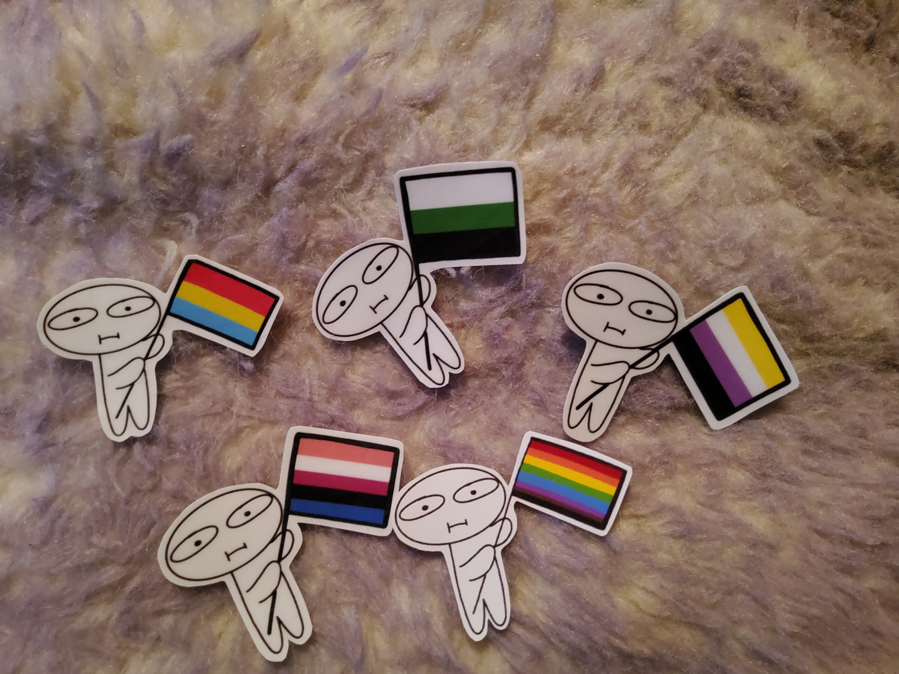 Guy Holding Pride Flag Stickers Etsy